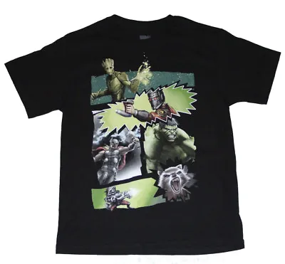 Buy Marvel Boys Guardians Of The Galaxy Groot Rocket Star Lord Hulk Thor Tee Shirt • 7.71£