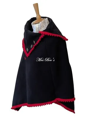 Buy Immaculate Ladies Antonio Garcia Navy And Red Wool Cape - One Size • 20£