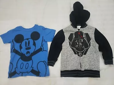 Buy Lot Of 2 Boys Tops - Star Wars Sweater XS And Mickey Shirt S • 17.84£