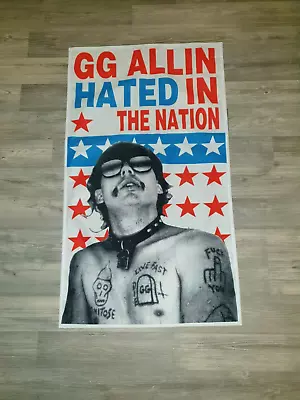 Buy GG Allin Flag Flagge Poster Tiny Tim Merle Allin Anal Xxx • 25.69£