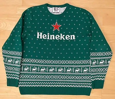 Buy XL 45  Inch Chest Heineken Beer Lager Bier Christmas Sweater Jumper Xmas • 29.99£