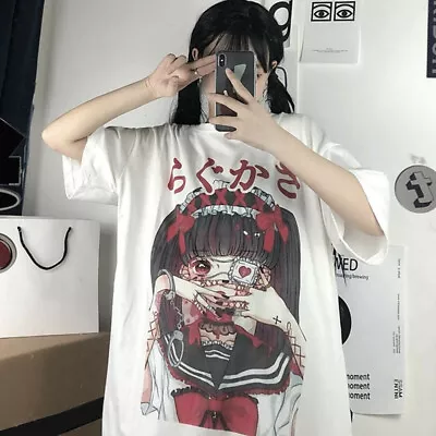 Buy HOT Cute Lolita T-Shirt Cotton Clothing Gothic Eyepatch Harajuku Punk Ulzzang • 10.79£