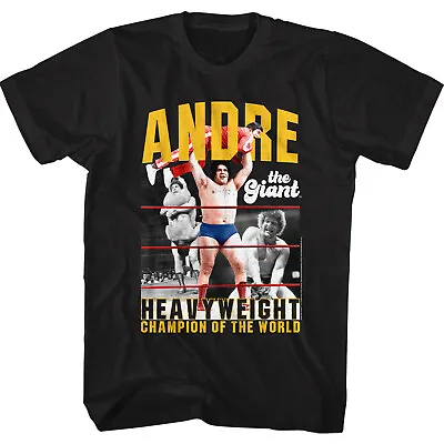 Buy Andre The Giant Heavywight Champ Of The World Wrestling Legend Men's T Shirt • 50.84£