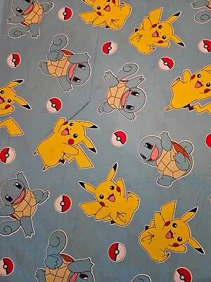 Buy Pokemon Fabric 100% Cotton - (Duvets, Cushions, Curtains, Backdrops) • 12.99£
