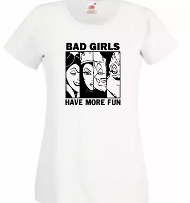 Buy Villains Multi-listing Sizes 6-22 White Cotton T-shirt Ladies Choose Design/size • 9.49£