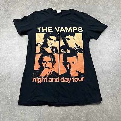 Buy The Vamps Night And Day Tour T Shirt Black Graphic Tee Size Small • 25.40£