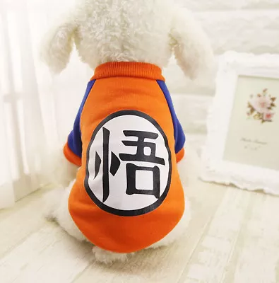 Buy Small Dog Pet Clothes Dragon Ball Goku Sweater T-Shirts • 9.06£