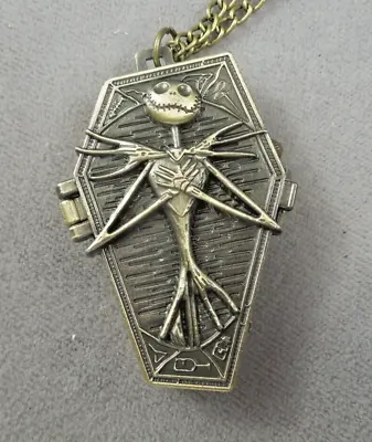 Buy Nightmare Before Christmas Jack Skellington Coffin Watch Pendant Necklace - NEW • 33.25£