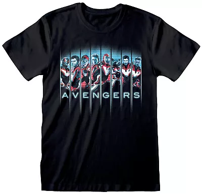 Buy Marvel Avengers Endgame Lineup Black T-Shirt OFFICIAL • 11.29£