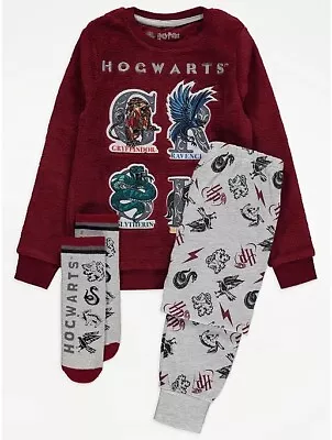 Buy Harry Potter Boys Fleece Pyjamas With Socks.  Age 9-10 Years.  New • 14.99£