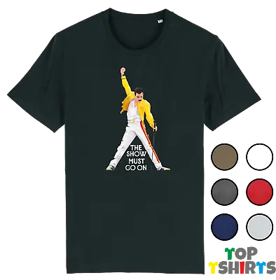 Buy THE SHOW MUST GO ON QUEEN FREDDIE MERCURY T-Shirt Iconic Music Top T Shirt • 9.99£
