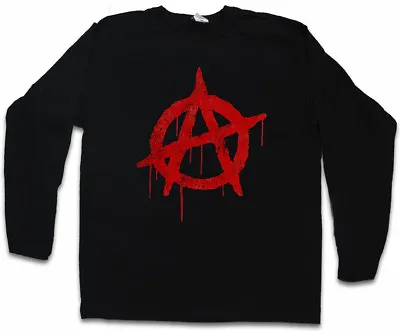 Buy ANARCHY A VINTAGE LOGO LONG SLEEVE T-SHIRT Cyber Punk Gothic Rocker Symbol Sign • 27.54£
