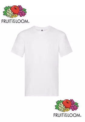 Buy Fruit Of The Loom Plain White Cotton Lightweight Cheap Budget Tee T-Shirt Tshirt • 4.45£