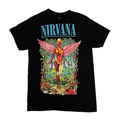Buy Nirvana T-Shirt In Utero Album Black Mens S Short Sleeve Music Grunge Rock Band • 19.99£