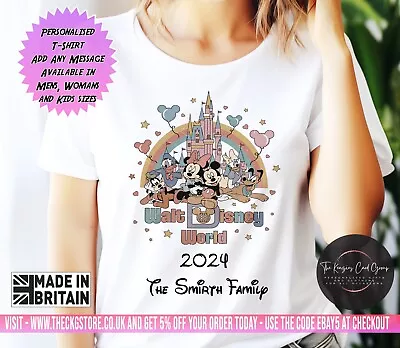 Buy Personalised Disney World Disney World Matching Family T Shirt 2024 V1 • 10.25£