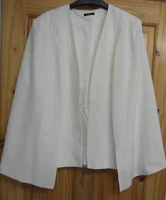 Buy Amazing Ivory Cape Waistcoat Jacket Size 14 Excellent Condition • 22.95£