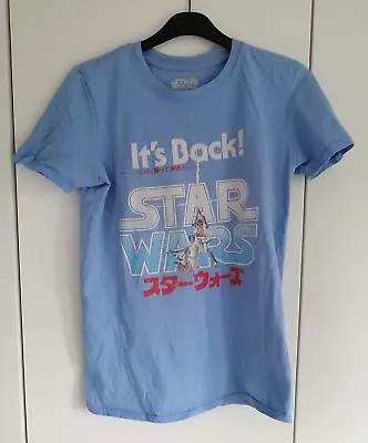 Buy Star Wars Japanese It's Back Blue T-shirt Small - Retro Vintage Style • 3.99£