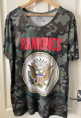 Buy Ramones Farewell Tour 1995 Mens Camouflage T Shirt Top Size Large • 12£