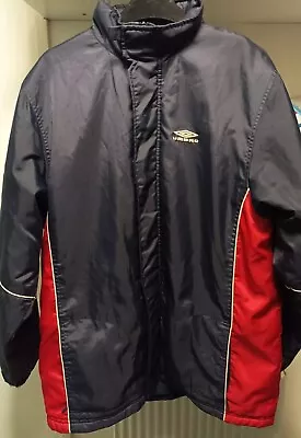 Buy UMBRO Football Manager Coat Jacket LARGE 90's VINTAGE Hooded  Soccer • 30£