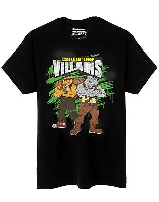 Buy Teenage Mutant Ninja Turtles T-Shirt Mens TMNT Villains Black Top • 16.95£