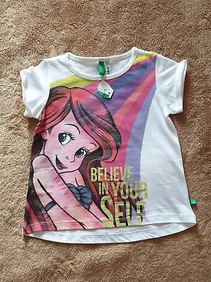 Buy Disney Little Mermaid Ariel Believe In Your Self T-shirt/ Top Size 3years  • 6.99£