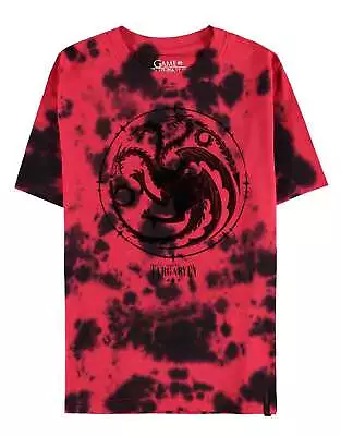 Buy Game Of Thrones T Shirt House Of The Dragon New Official Womens Tye Dye Red • 22.95£