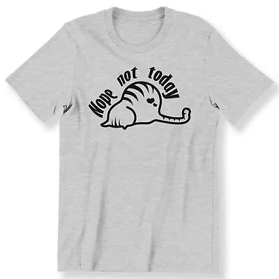 Buy Nope Not Today Men's Ladies T-shirt Funny Lazy Cat T-shirt 100% Cotton • 12.99£