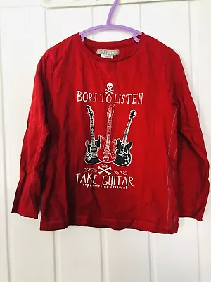 Buy Boys La Redoute Rock Themed Long-sleeved T-shirt/top, Age 4 • 3£