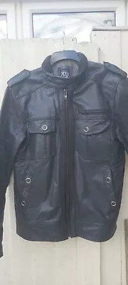 Buy Pull & Bear Mens Fake Leather Jacket Size Euro XL - Mex 42) • 23£