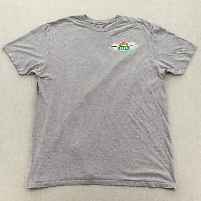 Buy Friends Womens T-Shirt TV Show Central Perk Logo Short Sleeve Crew Gray Sz XL • 7.83£