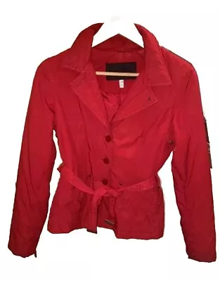 Buy Armani Jeans Ladies Jacket Ferrari Red With Belt Very Rare Opportunity Absolute • 39.90£