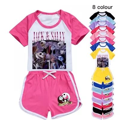 Buy The Nightmare Before Christmas Pj's Set Kids T-shirt Top Pants Loungewear Outfit • 10.99£