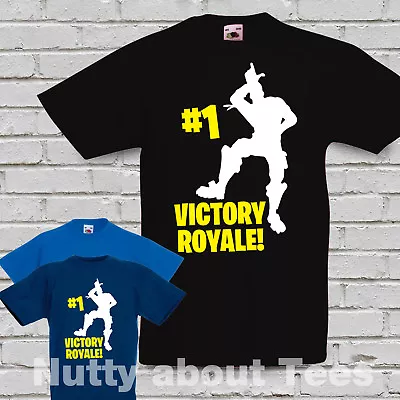 Buy Kids Victory Royale T Shirt Fornite Gaming Fun Age 3 -15  • 11.50£