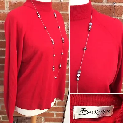 Buy Ladies Littlewoods Size 20 Red Jumper Soft Knit Excellent L3 • 14.99£