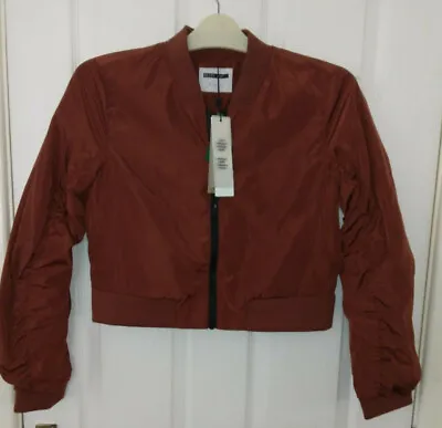 Buy Noisy May Cropped Jacket ,Bumt Henna Colour, Size M ,full Zip ,light Weight  • 15£