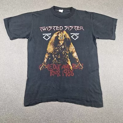 Buy Twisted Sisters Shirt Mens Medium Black Come Out And Play Tour Concert 1986 Vtg • 99£