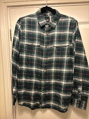 Buy Vans Off The Wall Mens Flannel Shirt Green Size Small • 5£