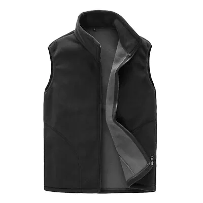 Buy Mens Bodywarmer Fleece Gilet Full Zip Work Sleeveless Vest Jacket Coat Outdoor • 22.25£