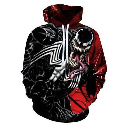 Buy 17 Style Men's Venom Hoodie 3D Print Superhero Cosplay Jacket Sweatshirt Coat • 20.99£