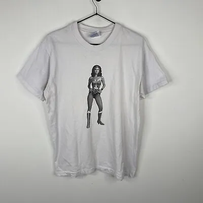 Buy Hanes Wonder Woman T Shirt Single Stitch Vintage 90s Made In USA Medium • 45.95£
