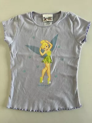 Buy Walt Disney World Lilac Tinkerbell T Shirt With Ruffle Edges  Size M  Age 4 • 4.99£