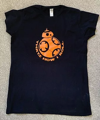 Buy T Shirt. Black Star Wars BB8 • 0.99£