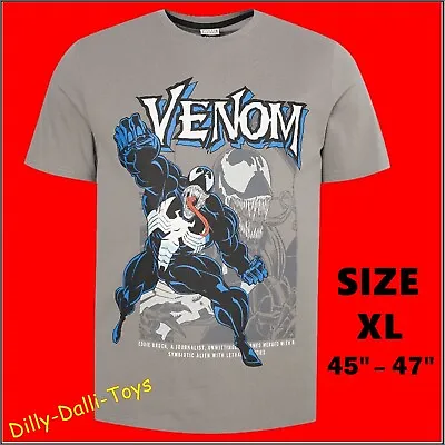 Buy Mens Size XL Marvel Venom Comic Grey T-Shirt Top 45-47  Chest Eddie Brock NEW • 9.99£