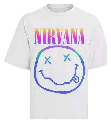 Buy Nirvana Rock T Shirt Smiley Sorbet Ray Top Official Licensed Various Sizes • 12.99£