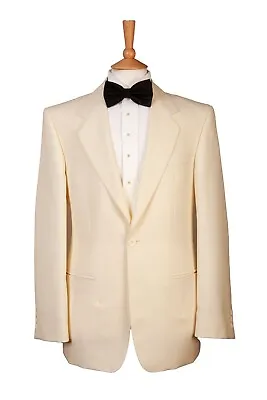 Buy Mens Ivory Tuxedo Jacket Blazer Single Breasted Notch Lapel Cruise Prom Formal • 59.95£