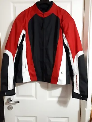 Buy Men’s Frank Thomas Red Black And White Motorcycle Jacket New XL • 55£
