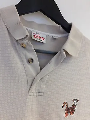 Buy Disney Store Polo Shirt Mens Beige XS Tigger Logo T Shirt Collar Winnie Pooh • 14.95£