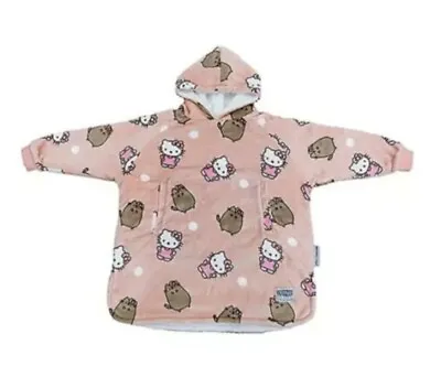 Buy Girls Hello Kitty Pusheen Hooded Fleece Hugzee, Size Small • 24.99£