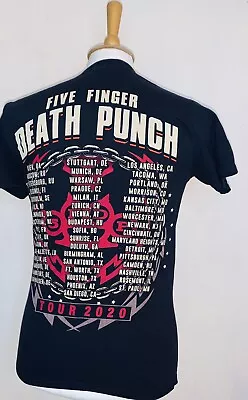 Buy Five Finger Death Punch T Shirt 2020 Tour  Metal Band Music Small • 15£