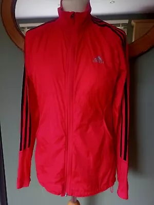 Buy Adidas Size 10 Red And Black Running Zip Up Light Weight  Jacket  • 12£